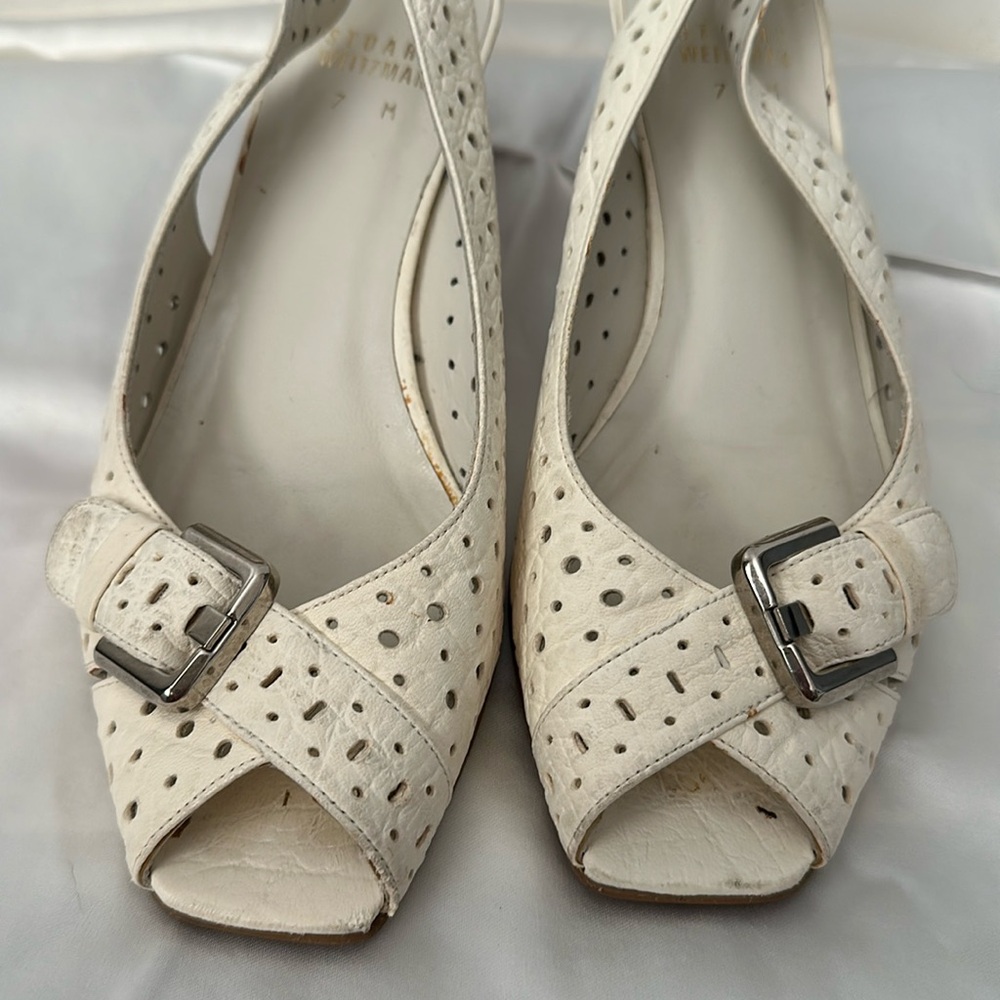 Stuart Weitzman sling back wedge sandals